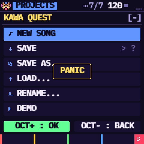 NEW SONG selected
