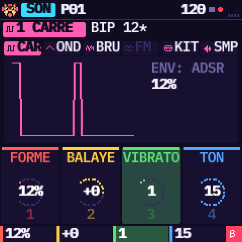 Une case avec un arpège